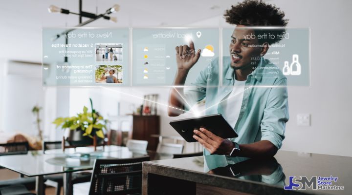 Digital marketing specialist using AI content tools