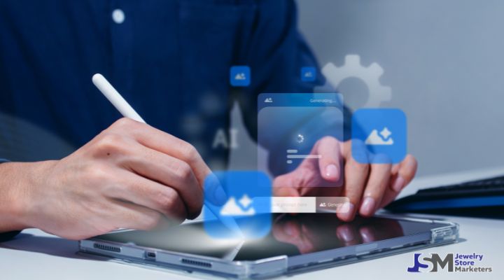 Digital content creator working on online marketing